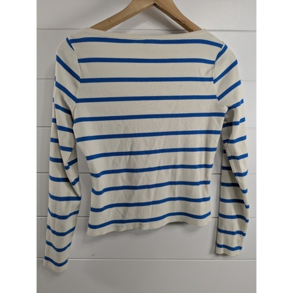 Boden Womens Stripe Ribbed Henley Shirts Bundle of 2 sz 8 Blue Longsleeve Cotton - Picture 11 of 12
